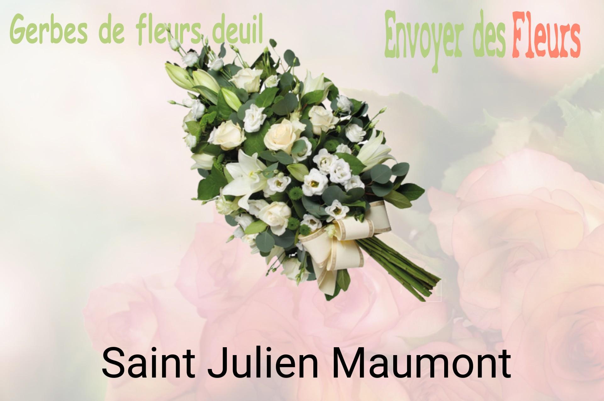 Gerbe de fleurs de deuil livrée à Saint-Julien-Maumont